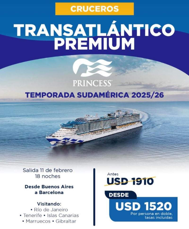 TRANSATLANTICO PREMIUN BUENOS AIRES A BARCELONA