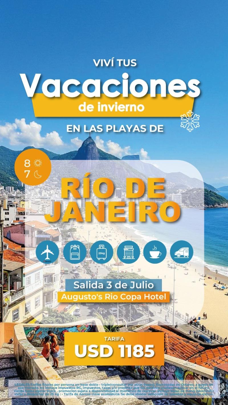 RIO DE JANEIRO VACACIONES DE INVIERNO